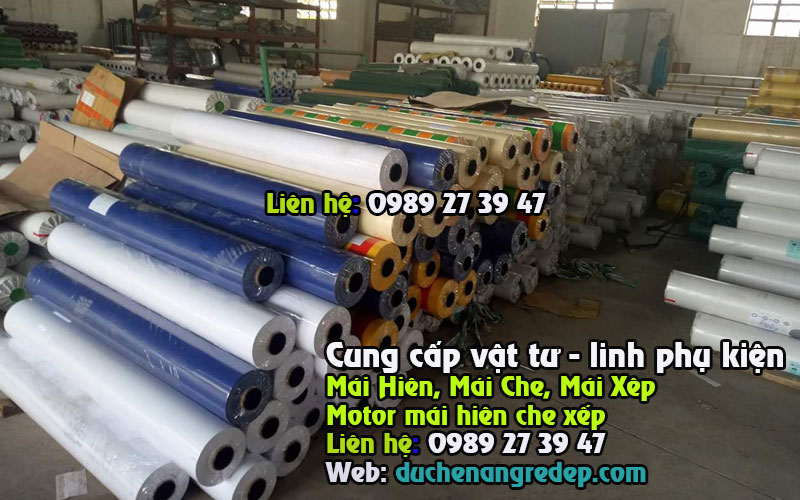 Đơn vị cung cấp vật tư mái hiên di động uy tín giá rẻ - Linh kiện mái bạt xếp di động - Nhà máy sản xuất phụ kiện mái che quay tay giá rẻ uy tín